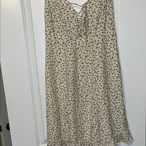 Denim & Supply Ralph Lauren Cream Tan A-Line Midi Dress